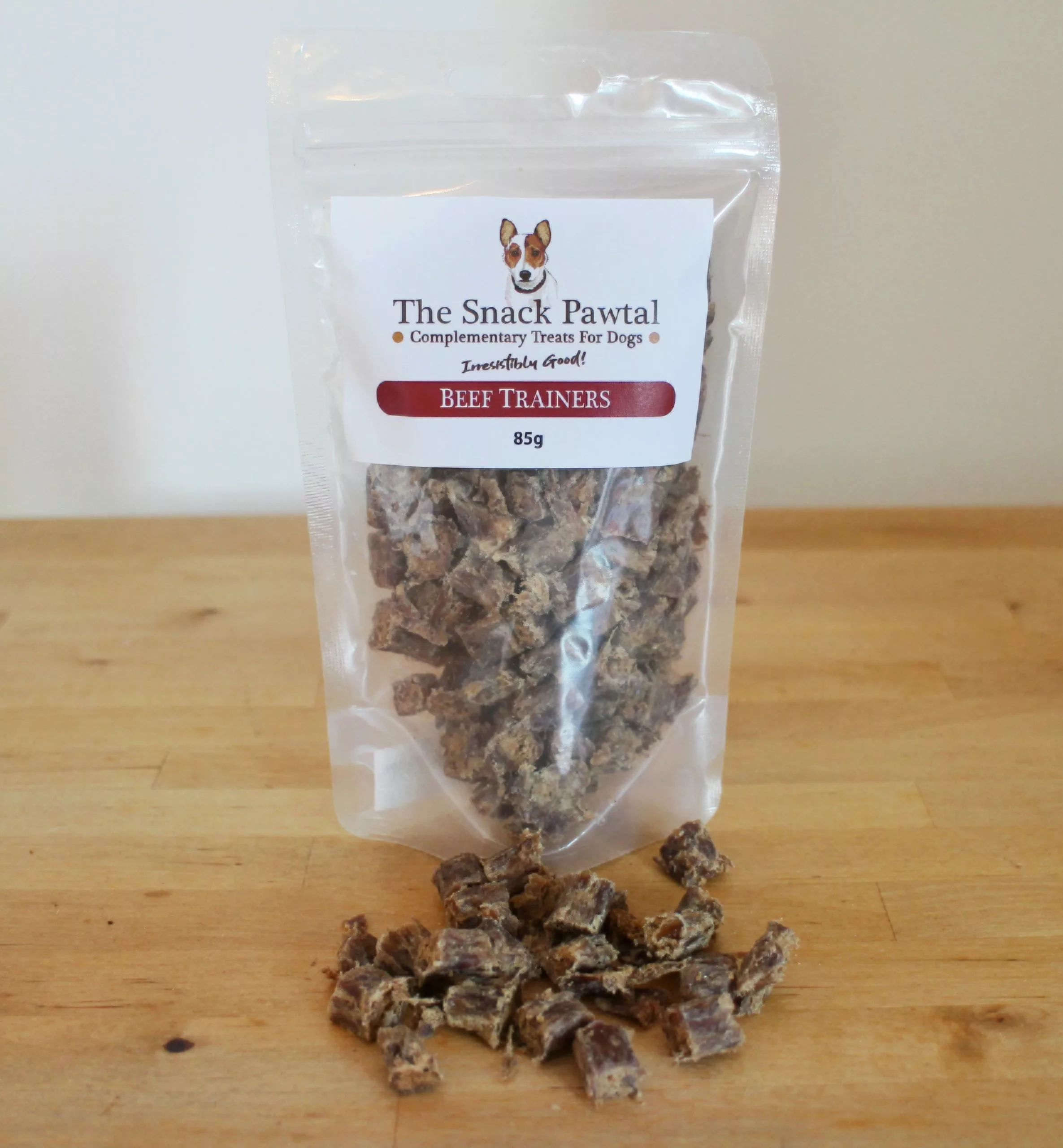 The Snack Pawtal complimentary treats for dogs, beef trainers training treats for puppies and dogs. beef flavour, the favourite of our puppy